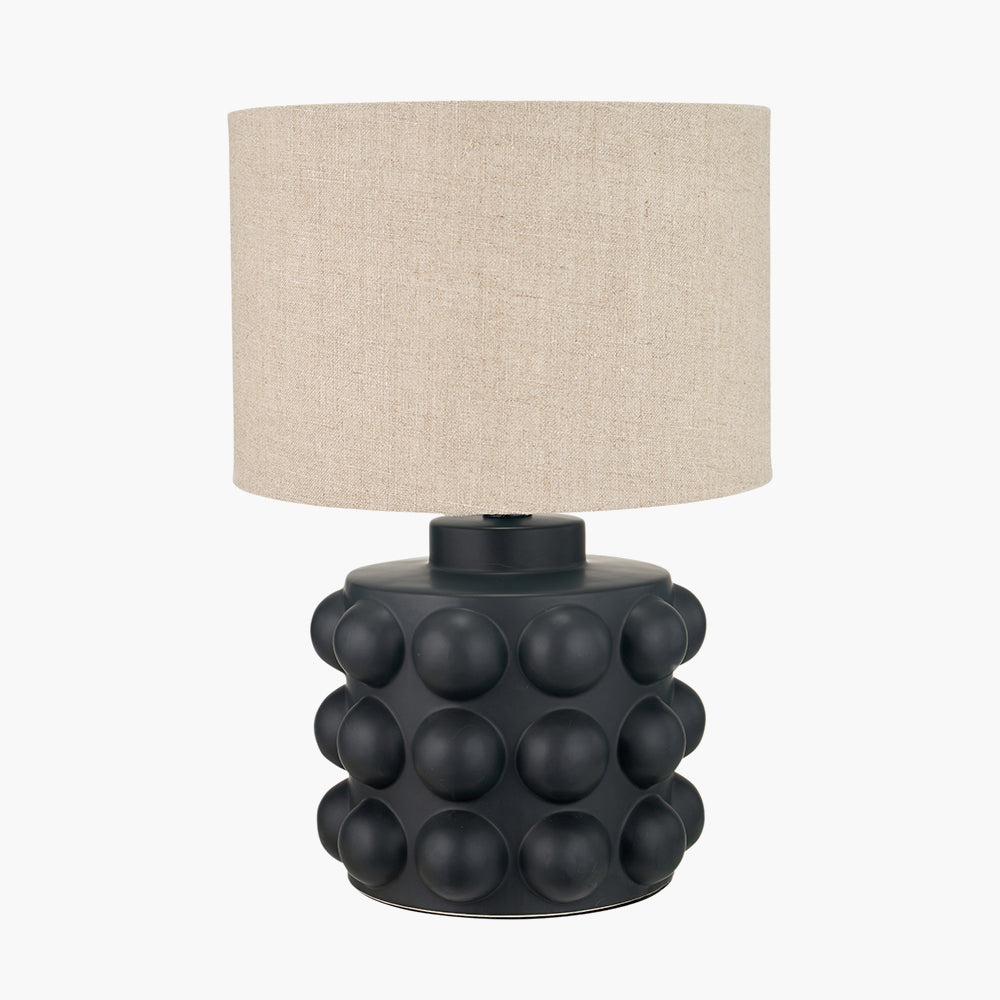 Serenity Black Bobbled Ceramic Large Table Lamp - Base Only